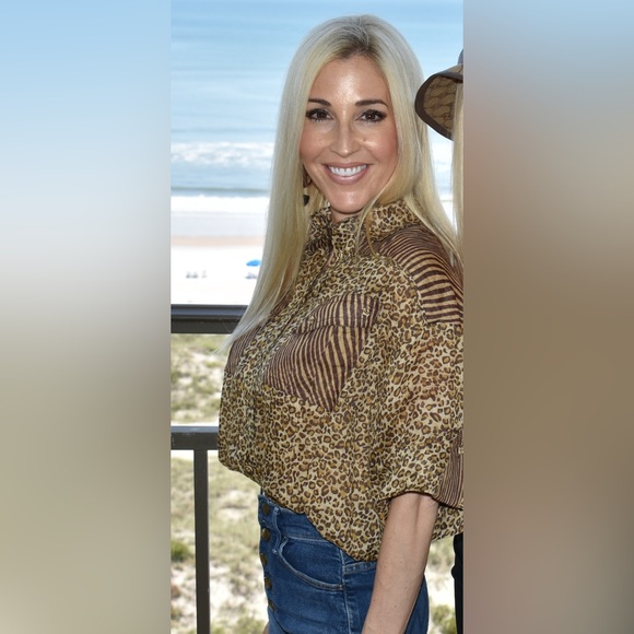 Zimmermann Empire paneled printed ramie-leopard